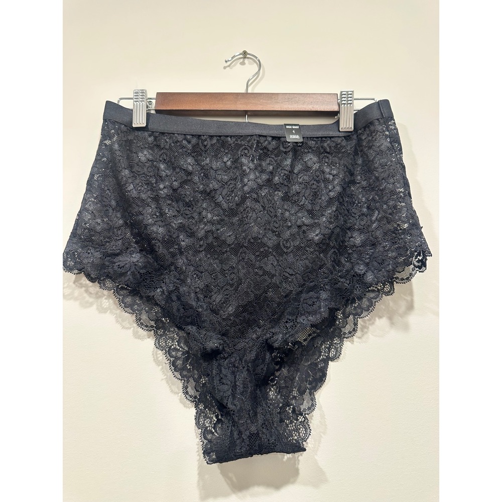 Torrid Curve Black Lace High Waist Cheeky Panties Size 1 NWT